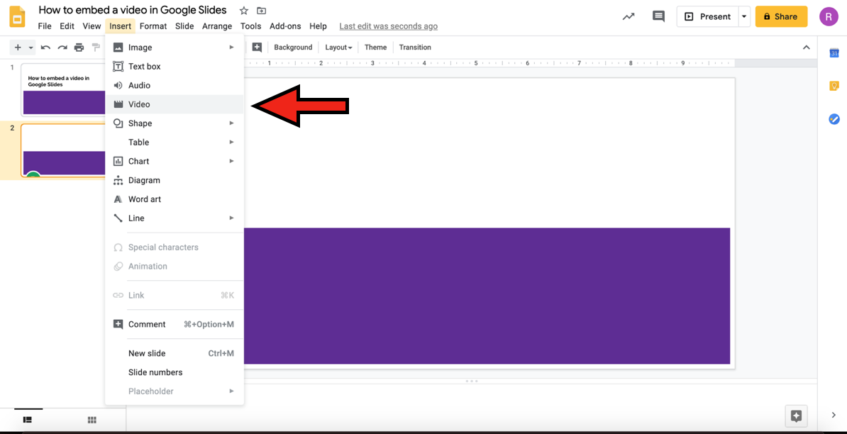 How to embed a YouTube video