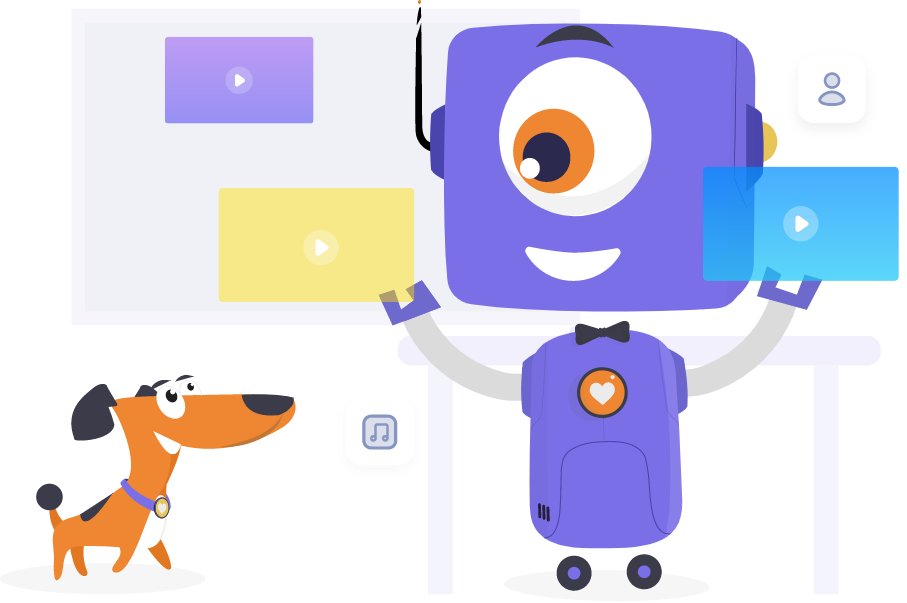 Animaker mascot with mic